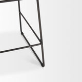 Meritt 37"H Black Faux-Leather Seat W/ Black Metal Frame Stool from Mercana - Luna Furniture