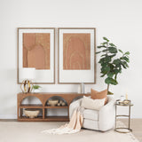 Terracotta Arches I by Studio M a handmade Original Framed 3D Textured Artwork under Glass from Mercana - Luna Furniture