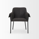 Brently Dining Chair w/ Gray Fabric & Matte Black Metal Legs, Set of 2 from Mercana - Luna Furniture