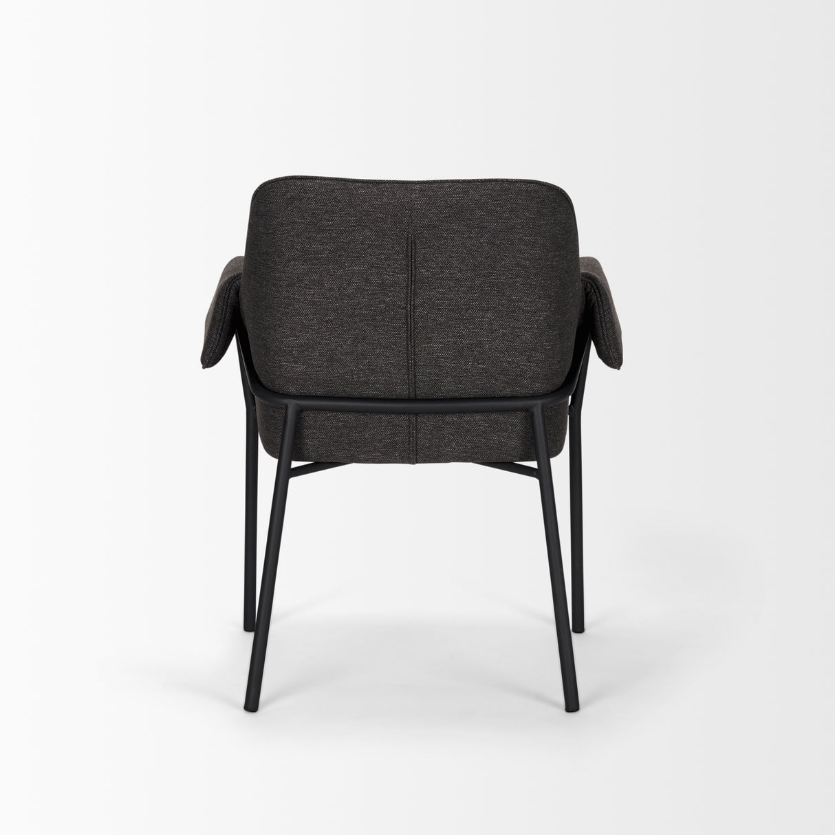 Brently Dining Chair w/ Gray Fabric & Matte Black Metal Legs, Set of 2 from Mercana - Luna Furniture