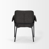 Brently Dining Chair w/ Gray Fabric & Matte Black Metal Legs, Set of 2 from Mercana - Luna Furniture