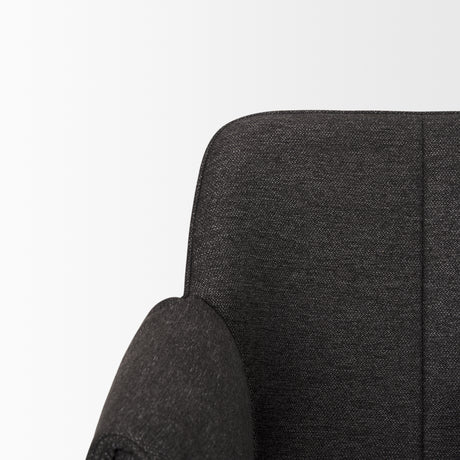 Brently Dining Chair w/ Gray Fabric & Matte Black Metal Legs, Set of 2 from Mercana - Luna Furniture