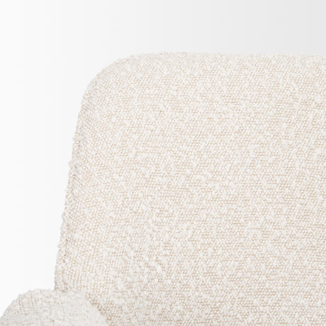 Brently Dining Chair w/ Cream Boucle Fabric & Matte Black Metal Legs, Set of 2 from Mercana - Luna Furniture