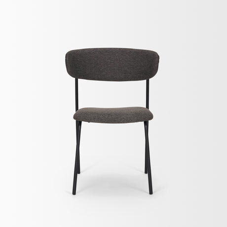 Corey Dining Chair w/ Gray Fabric & Matte Black Metal, Set of 2 from Mercana - Luna Furniture