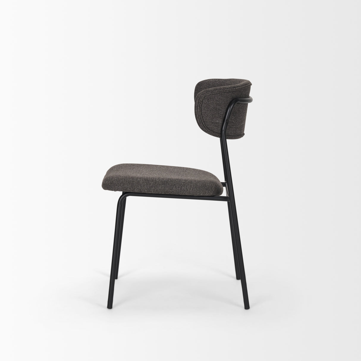 Corey Dining Chair w/ Gray Fabric & Matte Black Metal, Set of 2 from Mercana - Luna Furniture