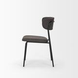 Corey Dining Chair w/ Gray Fabric & Matte Black Metal, Set of 2 from Mercana - Luna Furniture