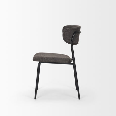 Corey Dining Chair w/ Gray Fabric & Matte Black Metal, Set of 2 from Mercana - Luna Furniture