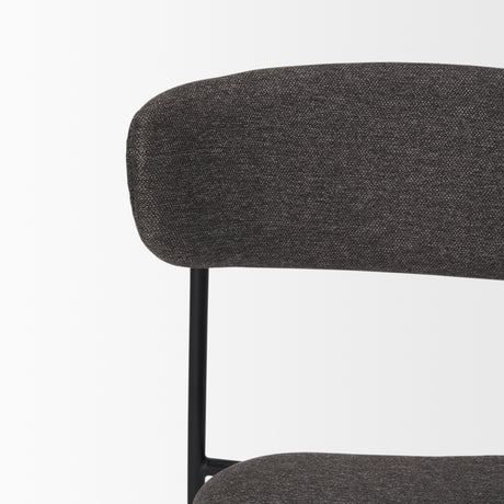 Corey Dining Chair w/ Gray Fabric & Matte Black Metal, Set of 2 from Mercana - Luna Furniture