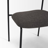 Corey Dining Chair w/ Gray Fabric & Matte Black Metal, Set of 2 from Mercana - Luna Furniture