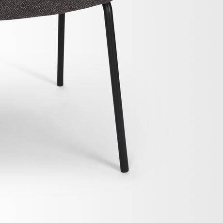 Corey Dining Chair w/ Gray Fabric & Matte Black Metal, Set of 2 from Mercana - Luna Furniture