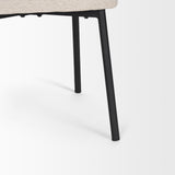Shannon Dining Chair w/ Oatmeal Fabric & Matte Black Metal, Set of 2 from Mercana - Luna Furniture
