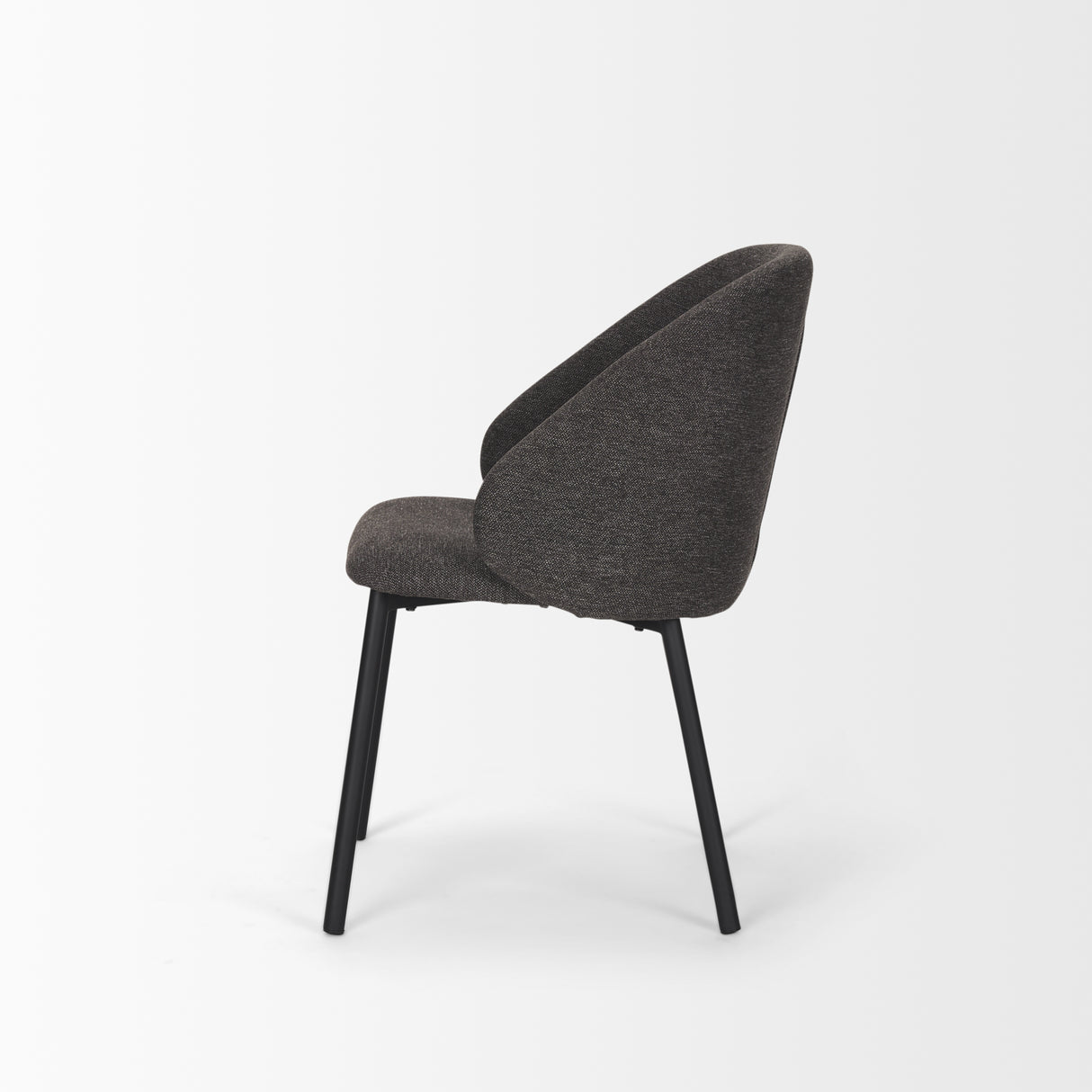 Shannon Dining Chair w/ Gray Fabric & Matte Black Metal, Set of 2 from Mercana - Luna Furniture
