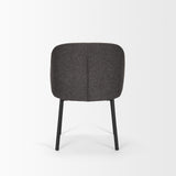 Shannon Dining Chair w/ Gray Fabric & Matte Black Metal, Set of 2 from Mercana - Luna Furniture