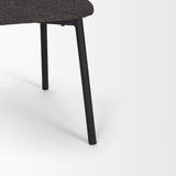 Shannon Dining Chair w/ Gray Fabric & Matte Black Metal, Set of 2 from Mercana - Luna Furniture