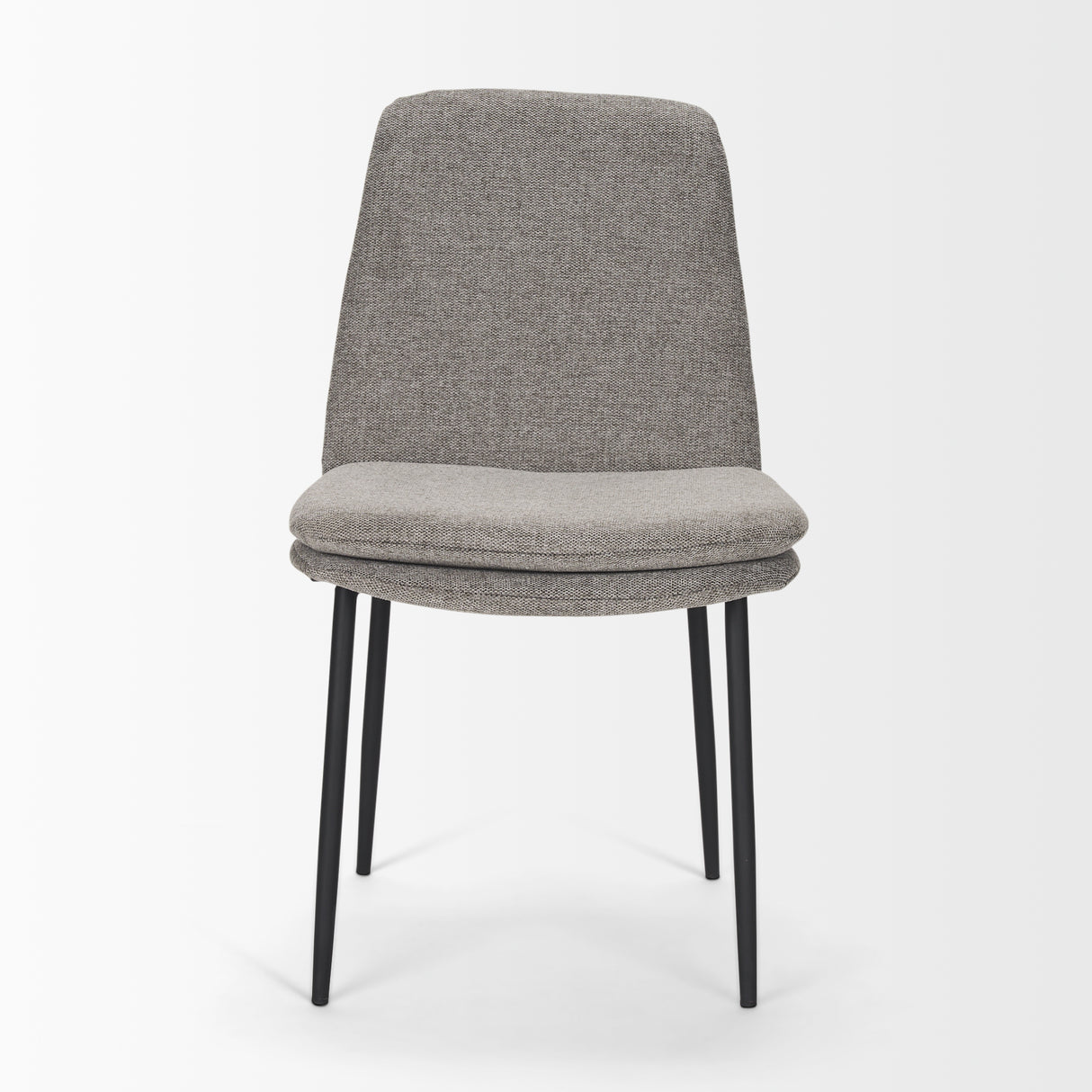 Eve Dining Chair w/ Gray Fabric & Matte Black Metal, Set of 2 from Mercana - Luna Furniture