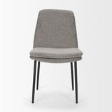 Eve Dining Chair w/ Gray Fabric & Matte Black Metal, Set of 2 from Mercana - Luna Furniture