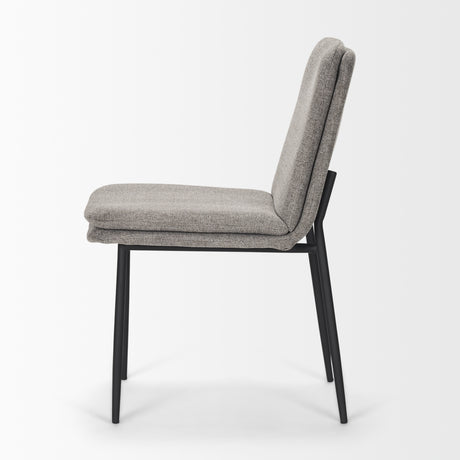 Eve Dining Chair w/ Gray Fabric & Matte Black Metal, Set of 2 from Mercana - Luna Furniture