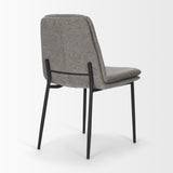 Eve Dining Chair w/ Gray Fabric & Matte Black Metal, Set of 2 from Mercana - Luna Furniture