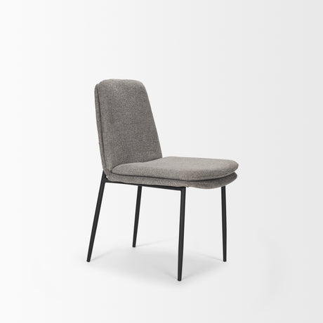 Eve Dining Chair w/ Gray Fabric & Matte Black Metal, Set of 2 from Mercana - Luna Furniture
