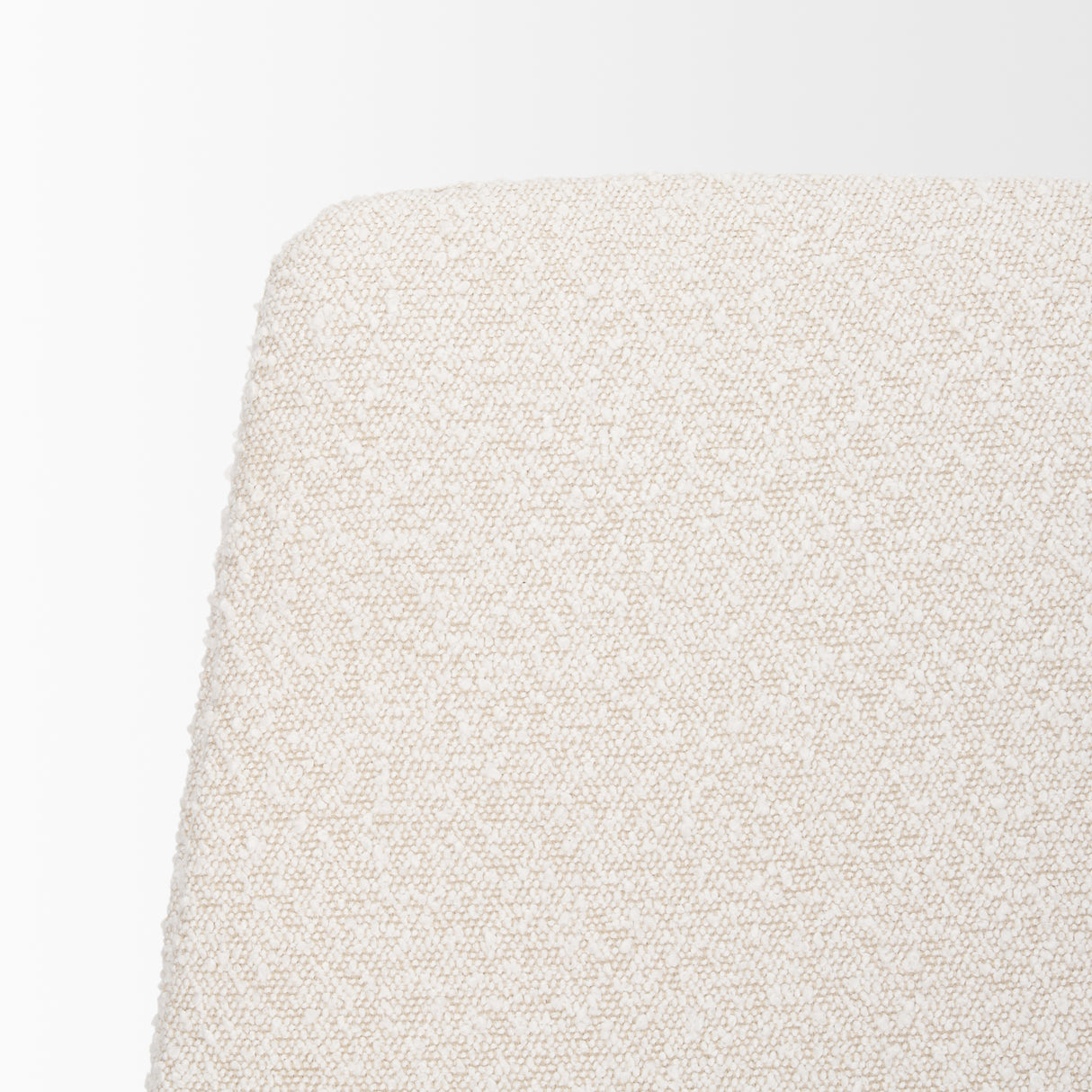 Eve Dining Chair w/ Cream Boucle Fabric & Matte Black Metal, Set of 2 from Mercana - Luna Furniture