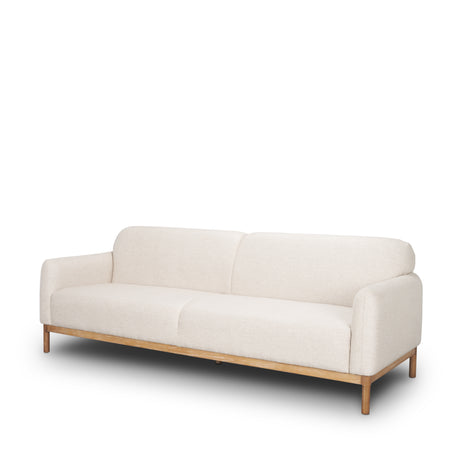 Hale Sofa W/ Medium Brown Wood and Oatmeal Fabric from Mercana - Luna Furniture