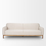 Hale Sofa W/ Medium Brown Wood and Oatmeal Fabric from Mercana - Luna Furniture