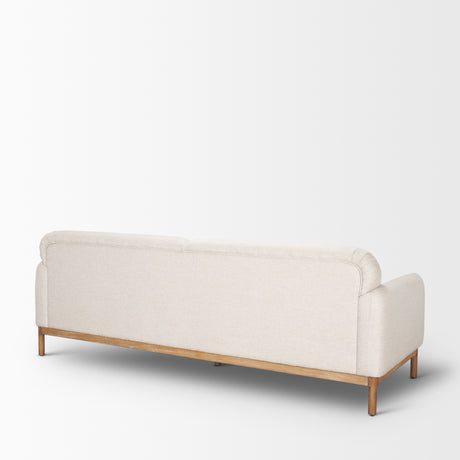 Hale Sofa W/ Medium Brown Wood and Oatmeal Fabric from Mercana - Luna Furniture