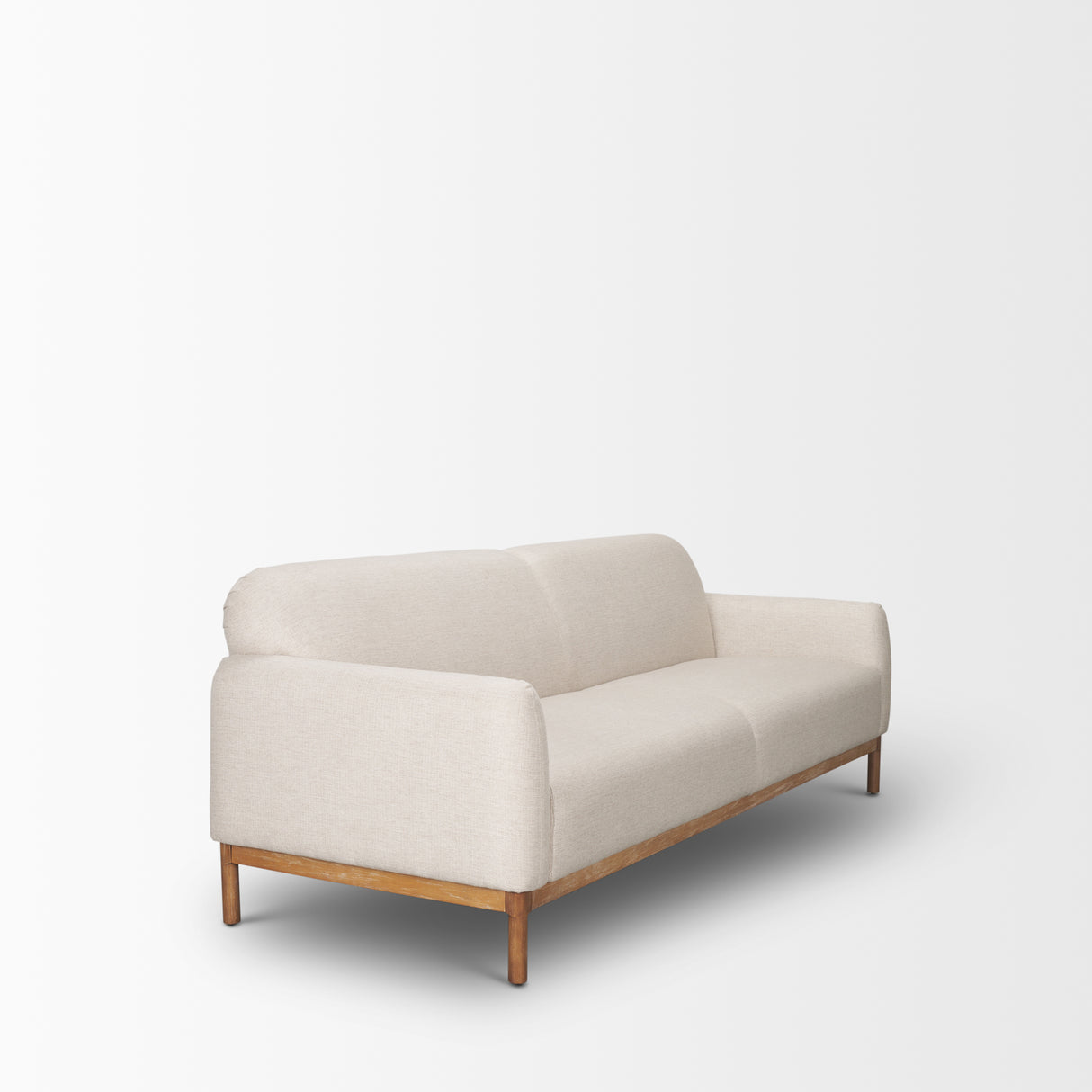 Hale Sofa W/ Medium Brown Wood and Oatmeal Fabric from Mercana - Luna Furniture