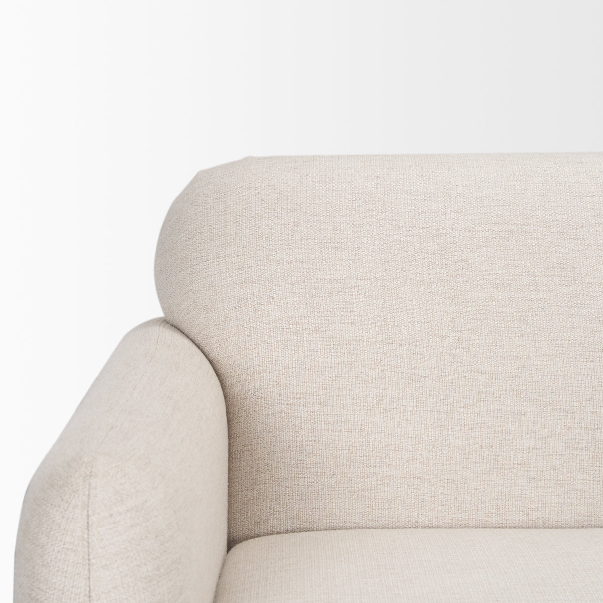 Hale Sofa W/ Medium Brown Wood and Oatmeal Fabric from Mercana - Luna Furniture
