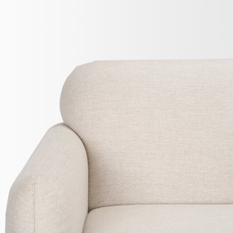 Hale Sofa W/ Medium Brown Wood and Oatmeal Fabric from Mercana - Luna Furniture