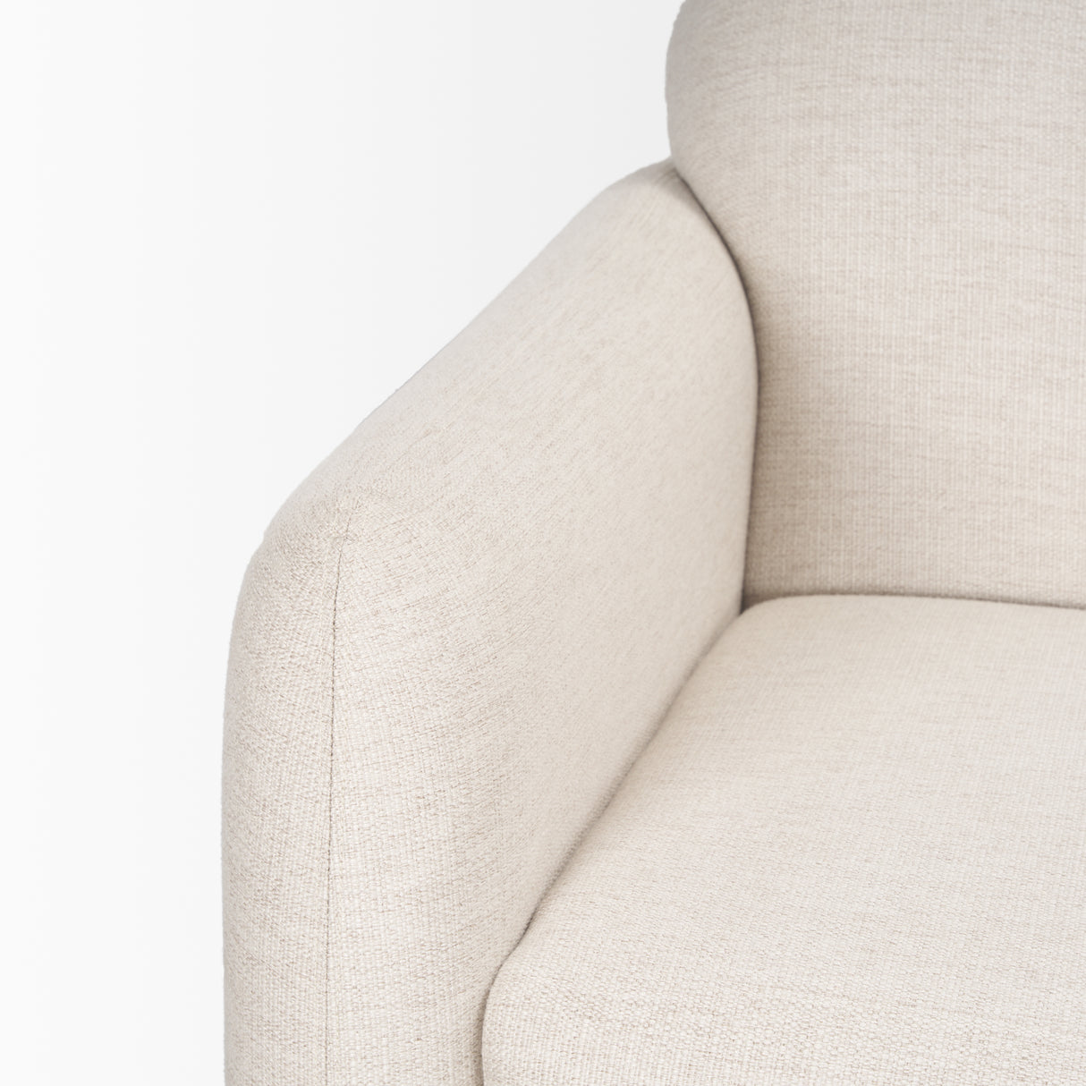 Hale Sofa W/ Medium Brown Wood and Oatmeal Fabric from Mercana - Luna Furniture