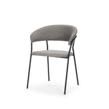 Carolyn Dining Chair w/ Gray Fabric & Matte Black Metal, Set of 2 from Mercana - Luna Furniture