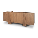 Eula Medium Brown Wood 4-Door Sideboard from Mercana - Luna Furniture