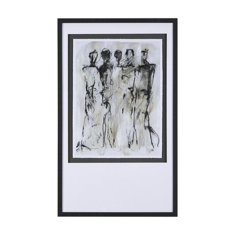 Gathering I by Mercana Studio a Hand Embellished Textured Framed Art Print Matted under Glass from Mercana - Luna Furniture