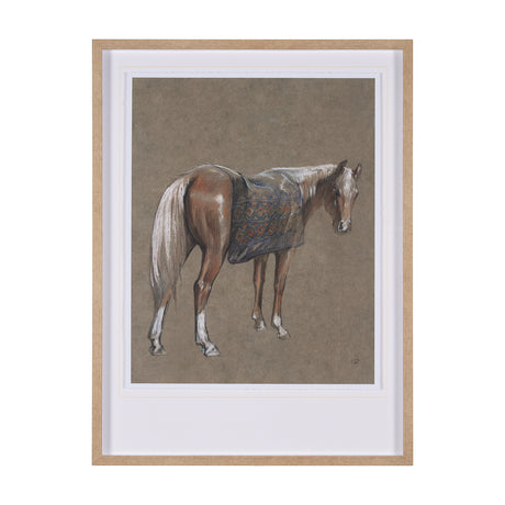 Palomino Blanket by Mercana Studio a Hand Embellished Textured Framed Art Print from Mercana - Luna Furniture