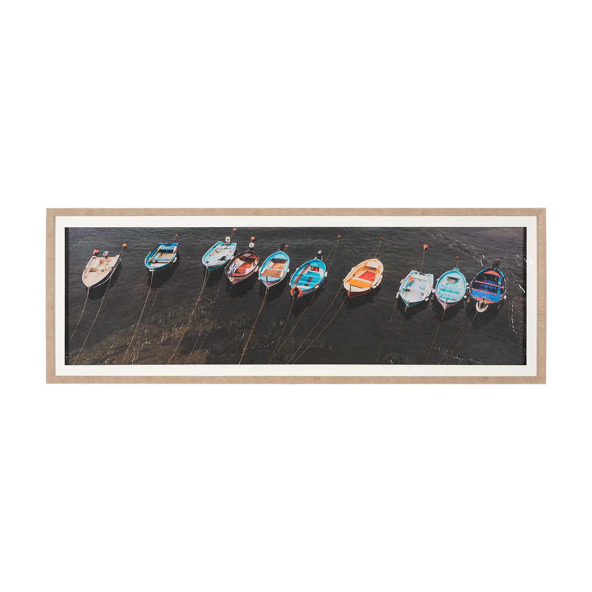 Neatly Moored by Mercana Studio a Hand Embellished Textured Framed Photo Art Print Matted under Glas from Mercana - Luna Furniture