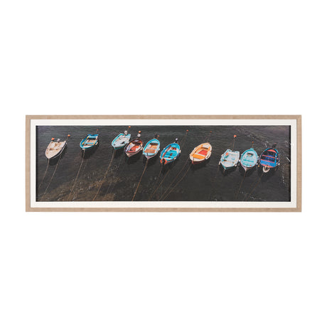 Neatly Moored by Mercana Studio a Hand Embellished Textured Framed Photo Art Print Matted under Glas from Mercana - Luna Furniture