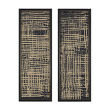 Woven Lines II Tan by Mercana Studio a Hand Embellished Textured Framed Art Print from Mercana - Luna Furniture