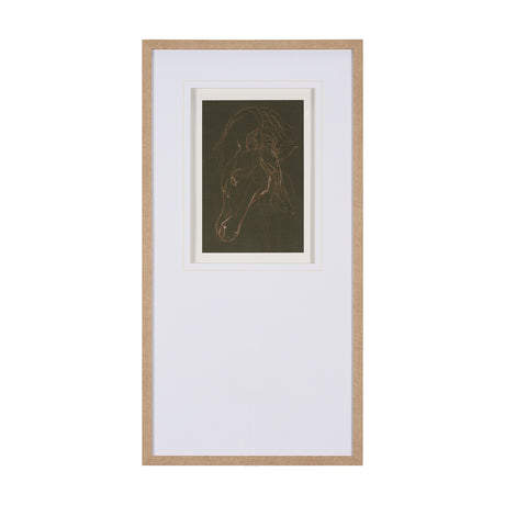 Andalusian Horse III Olive by Mercana Studio Hand Embellished Framed Art Print Matted under Glass from Mercana - Luna Furniture