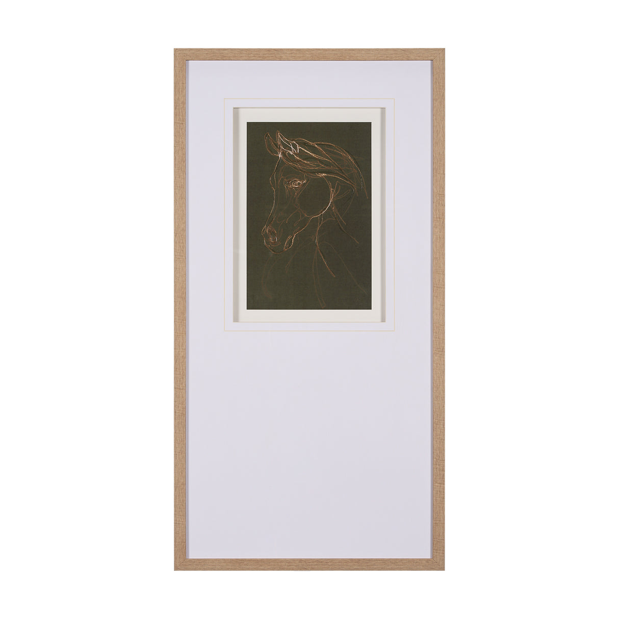 Arabian Horse III Olive by Mercana Studio Hand Embellished Framed Art Print Matted under Glass from Mercana - Luna Furniture