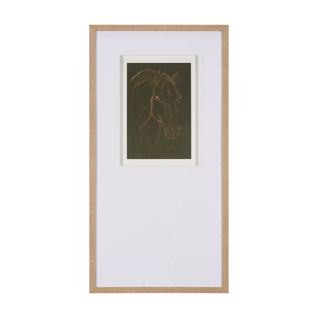 Thoroughbred III Olive by Mercana Studio Hand Embellished Framed Art Print Matted under Glass from Mercana - Luna Furniture