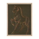 Horse IV Olive by Mercana Studio a Hand Embellished Textured Framed Art Print from Mercana - Luna Furniture