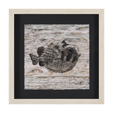 Wood Grain Fish III by Mercana Studio Hand Embellished Textured Framed Art Print Matted under Glass from Mercana - Luna Furniture