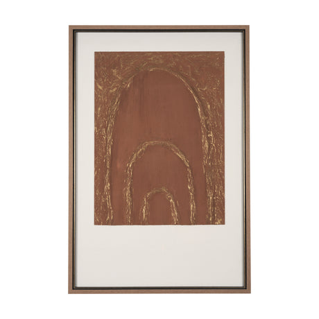 Terracotta Arches II by Studio M a handmade Original Framed 3D Textured Artwork under Glass from Mercana - Luna Furniture