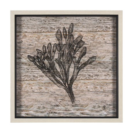 Wood Grain Sea Plant II by Mercana Studio a Hand Embellished Textured Framed Art Print from Mercana - Luna Furniture