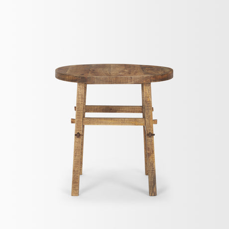 Rosie Large Brown Wood End Table from Mercana - Luna Furniture