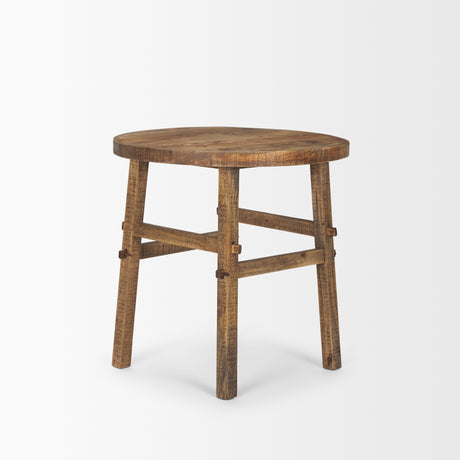 Rosie Large Brown Wood End Table from Mercana - Luna Furniture