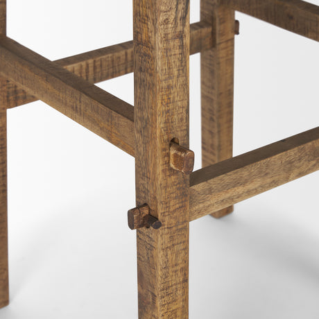 Rosie Large Brown Wood End Table from Mercana - Luna Furniture