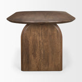 Isla Oval Dining Table w/Dark Brown Wood Top & Arched Legs from Mercana - Luna Furniture