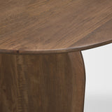 Isla Oval Dining Table w/Dark Brown Wood Top & Arched Legs from Mercana - Luna Furniture